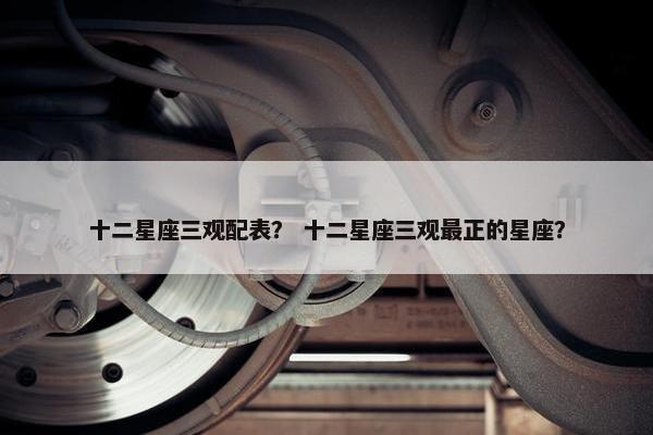 十二星座三观配表？ 十二星座三观最正的星座？