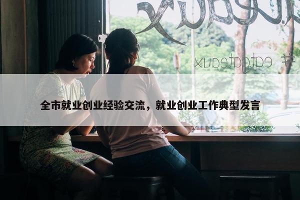 全市就业创业经验交流，就业创业工作典型发言