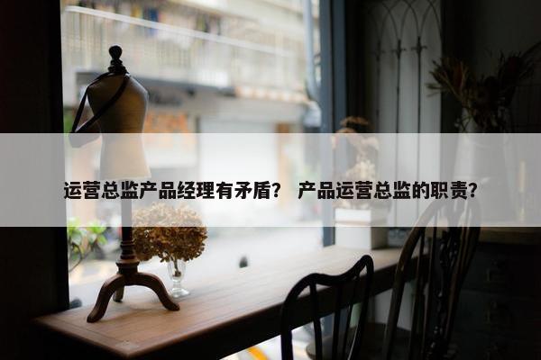 运营总监产品经理有矛盾？ 产品运营总监的职责？