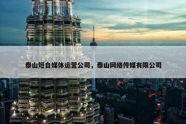泰山短自媒体运营公司，泰山网络传媒有限公司