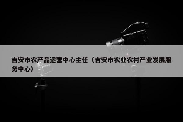 吉安市农产品运营中心主任（吉安市农业农村产业发展服务中心）