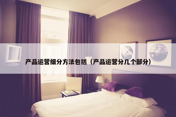 产品运营细分方法包括（产品运营分几个部分）