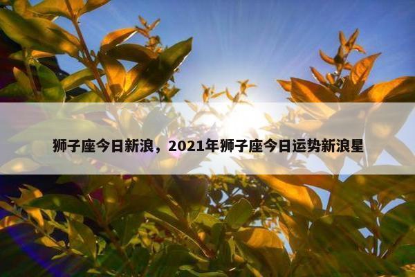 狮子座今日新浪，2021年狮子座今日运势新浪星