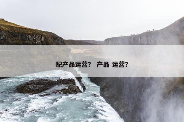 配产品运营？ 产品 运营？