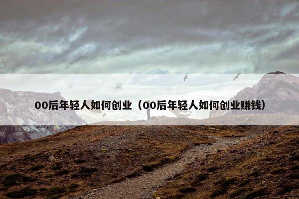 00后年轻人如何创业（00后年轻人如何创业赚钱）