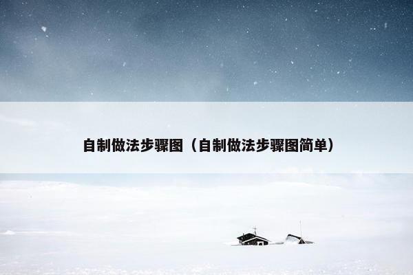 自制做法步骤图（自制做法步骤图简单）
