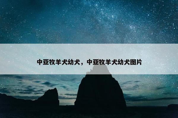 中亚牧羊犬幼犬，中亚牧羊犬幼犬图片
