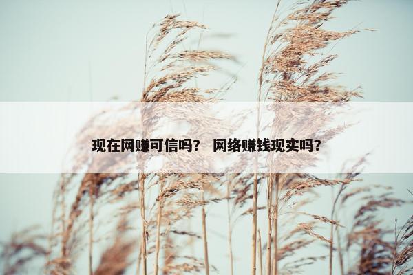 现在网赚可信吗？ 网络赚钱现实吗？