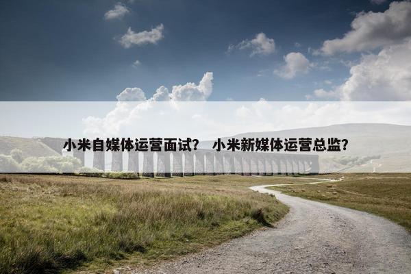小米自媒体运营面试？ 小米新媒体运营总监？