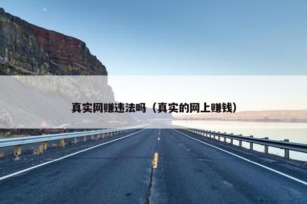 真实网赚违法吗（真实的网上赚钱）