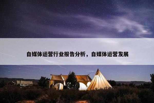 自媒体运营行业报告分析，自媒体运营发展