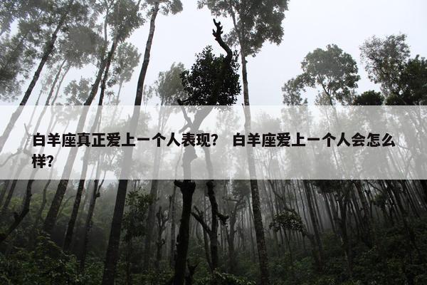白羊座真正爱上一个人表现？ 白羊座爱上一个人会怎么样？