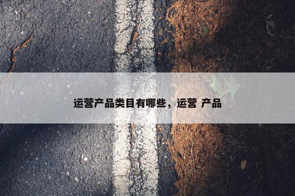 运营产品类目有哪些，运营 产品
