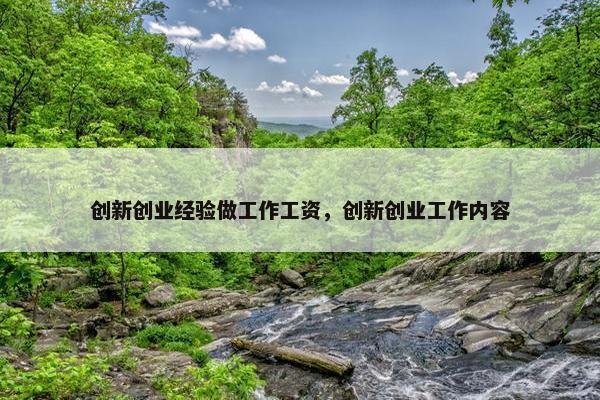 创新创业经验做工作工资，创新创业工作内容