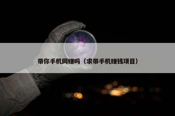 带你手机网赚吗（求带手机赚钱项目）
