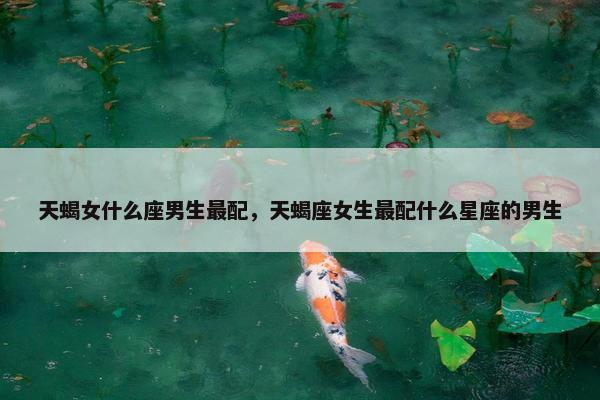 天蝎女什么座男生最配，天蝎座女生最配什么星座的男生