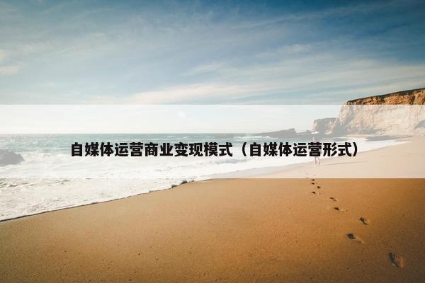 自媒体运营商业变现模式（自媒体运营形式）
