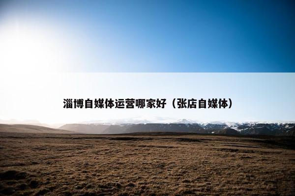 淄博自媒体运营哪家好（张店自媒体）