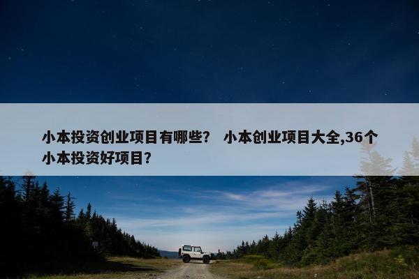 小本投资创业项目有哪些？ 小本创业项目大全,36个小本投资好项目？