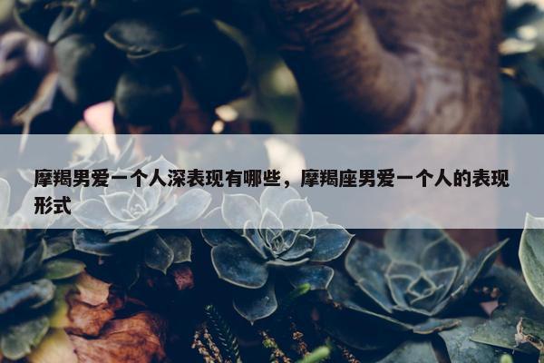 摩羯男爱一个人深表现有哪些，摩羯座男爱一个人的表现形式