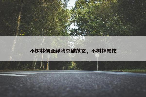 小树林创业经验总结范文，小树林餐饮