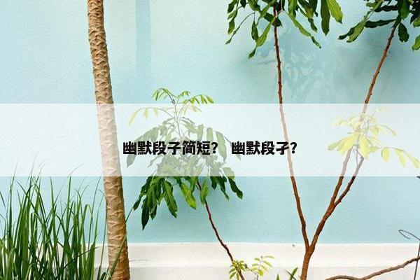 幽默段子简短？ 幽默段孑？