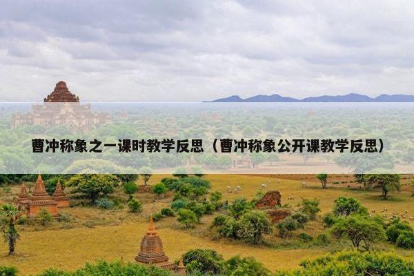 曹冲称象之一课时教学反思（曹冲称象公开课教学反思）
