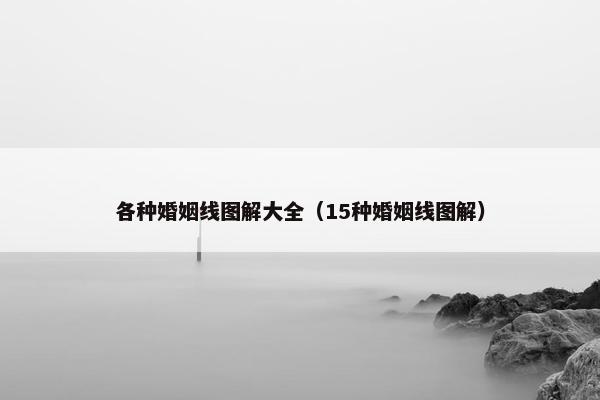 各种婚姻线图解大全（15种婚姻线图解）