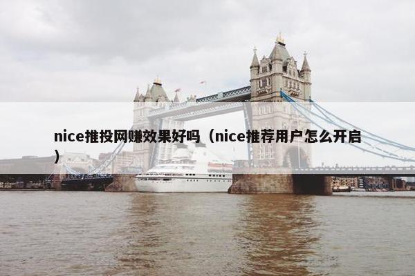 nice推投网赚效果好吗（nice推荐用户怎么开启）