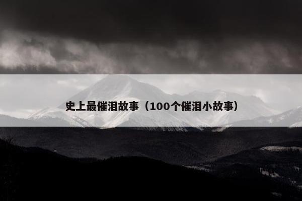 史上最催泪故事（100个催泪小故事）