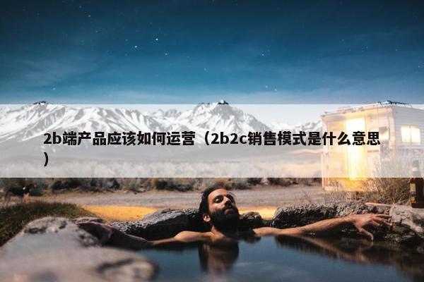 2b端产品应该如何运营（2b2c销售模式是什么意思）