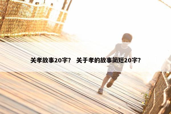 关孝故事20字？ 关于孝的故事简短20字？