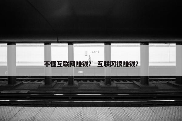 不懂互联网赚钱？ 互联网很赚钱？