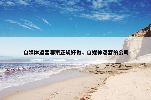 自媒体运营哪家正规好做，自媒体运营的公司