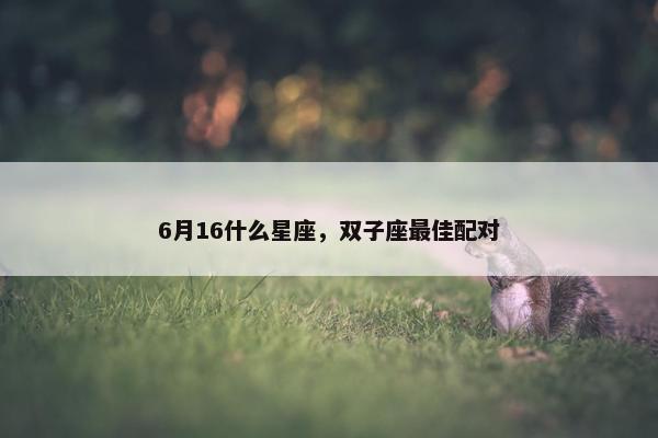 6月16什么星座，双子座最佳配对