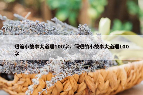 短篇小故事大道理100字，简短的小故事大道理100字