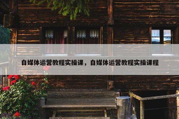 自媒体运营教程实操课，自媒体运营教程实操课程