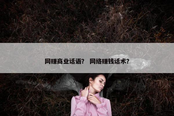 网赚商业话语？ 网络赚钱话术？