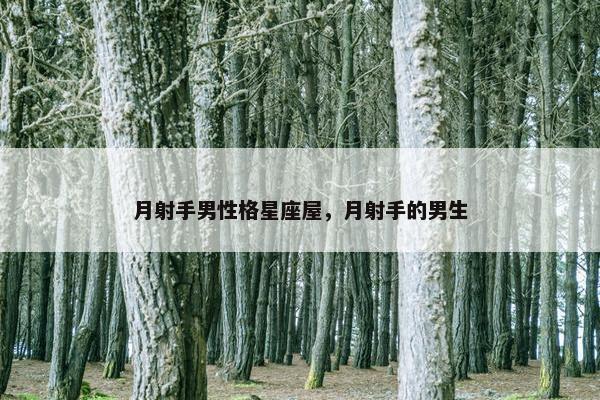 月射手男性格星座屋，月射手的男生