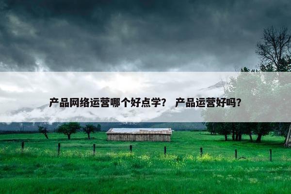产品网络运营哪个好点学？ 产品运营好吗？