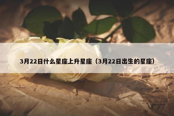 3月22日什么星座上升星座（3月22日出生的星座）