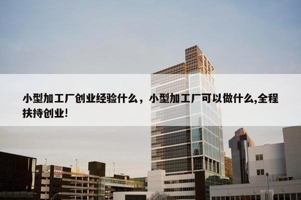 小型加工厂创业经验什么，小型加工厂可以做什么,全程扶持创业!