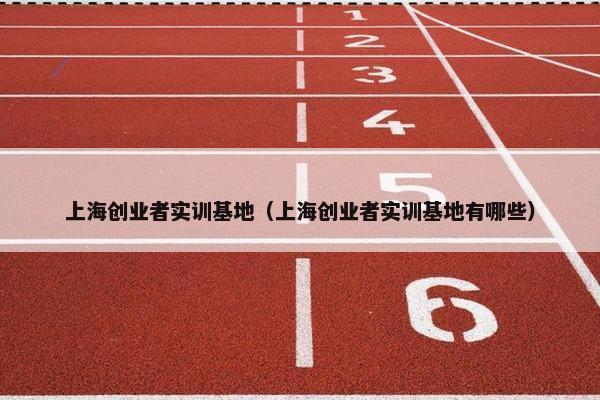 上海创业者实训基地（上海创业者实训基地有哪些）