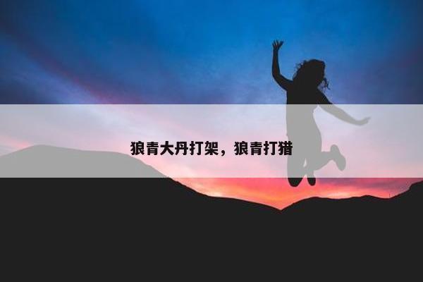 狼青大丹打架，狼青打猎