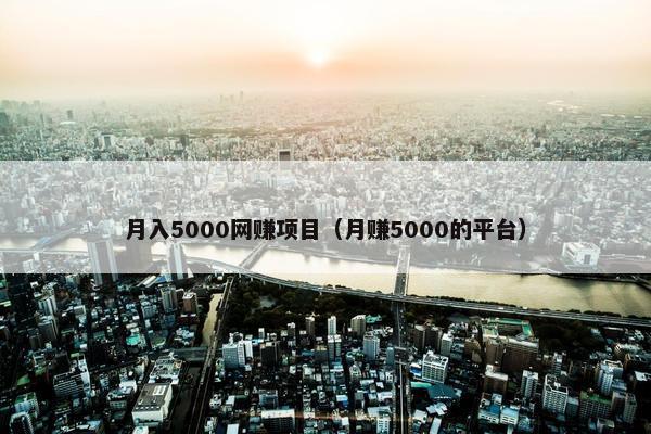 月入5000网赚项目（月赚5000的平台）