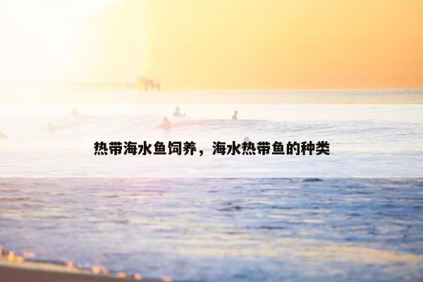 热带海水鱼饲养，海水热带鱼的种类