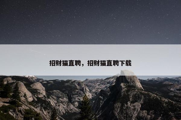 招财猫直聘，招财猫直聘下载