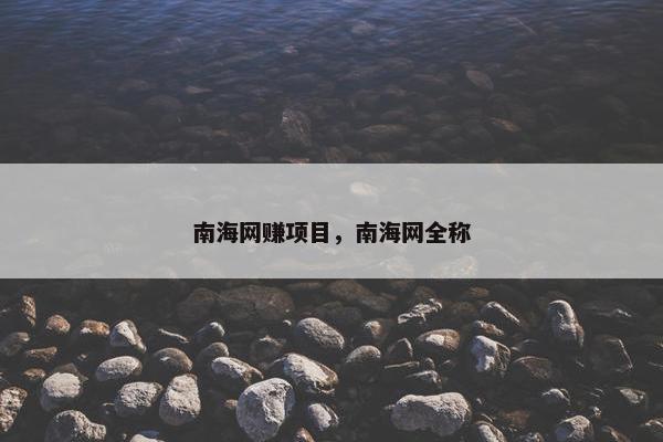 南海网赚项目，南海网全称