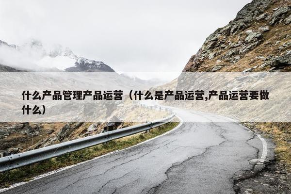 什么产品管理产品运营（什么是产品运营,产品运营要做什么）