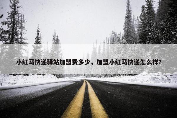 小红马快递驿站加盟费多少，加盟小红马快递怎么样?